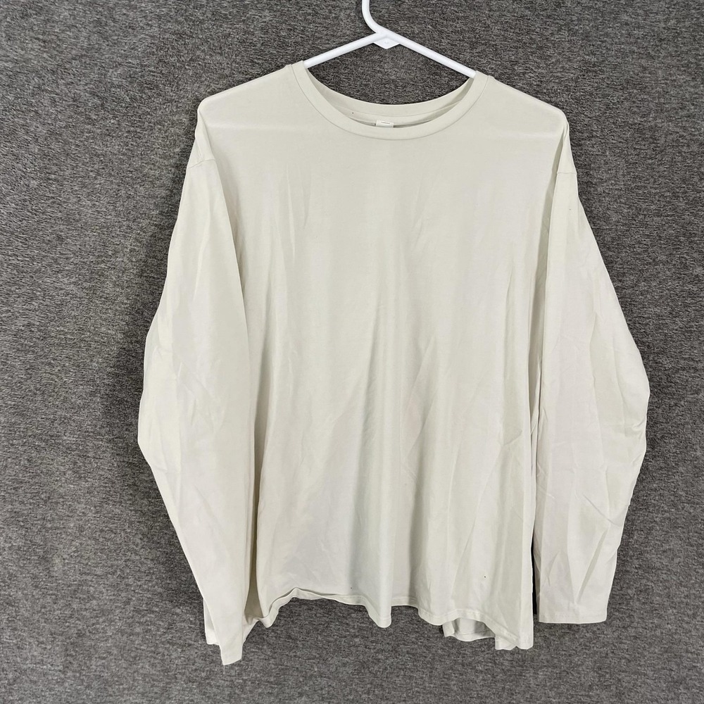 Lululemon Shirt Womens Large White Pima Cotton Long Sleeve Twist Back Top Yoga